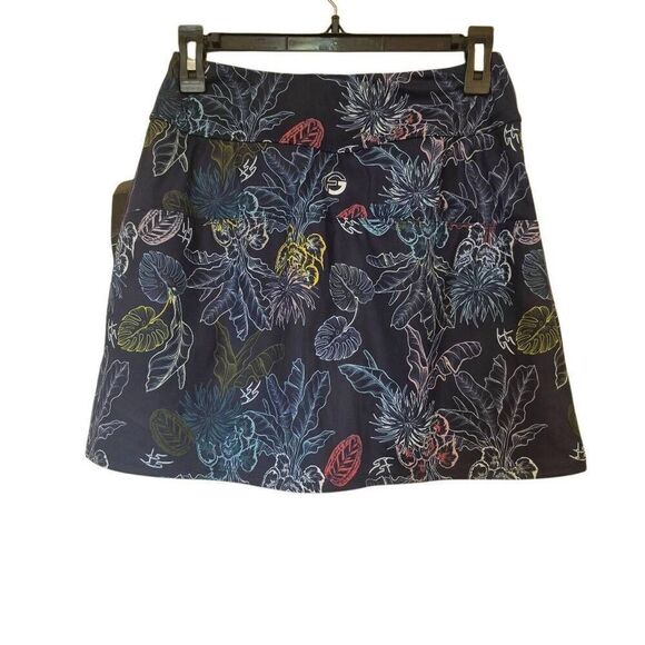 Foray Golf Women's Navy & Multicolor Floral Poly/Spandex Skirt Skort NEW - Picture 4 of 9